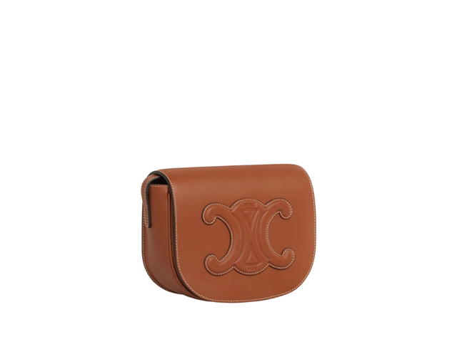 Celine Celine Folco Cuir Triomphe In Smooth Calfskin Tan With Gold Finishing Tan - view 3