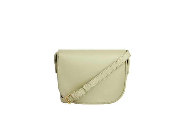 Celine Celine Folco Cuir Triomphe In Smooth Calfskin With Gold Finishing Hardware Almond Green - view 2
