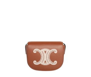 Buy Celine Folco Cuir Triomphe In Smooth Calfskin With Triomphe Embroidery With Gold Finishing Tan at Sasom – Authentic and Ready to Ship