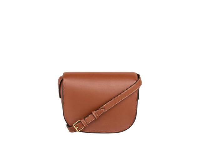 Celine Celine Folco Cuir Triomphe In Smooth Calfskin With Triomphe Embroidery With Gold Finishing Tan - view 2