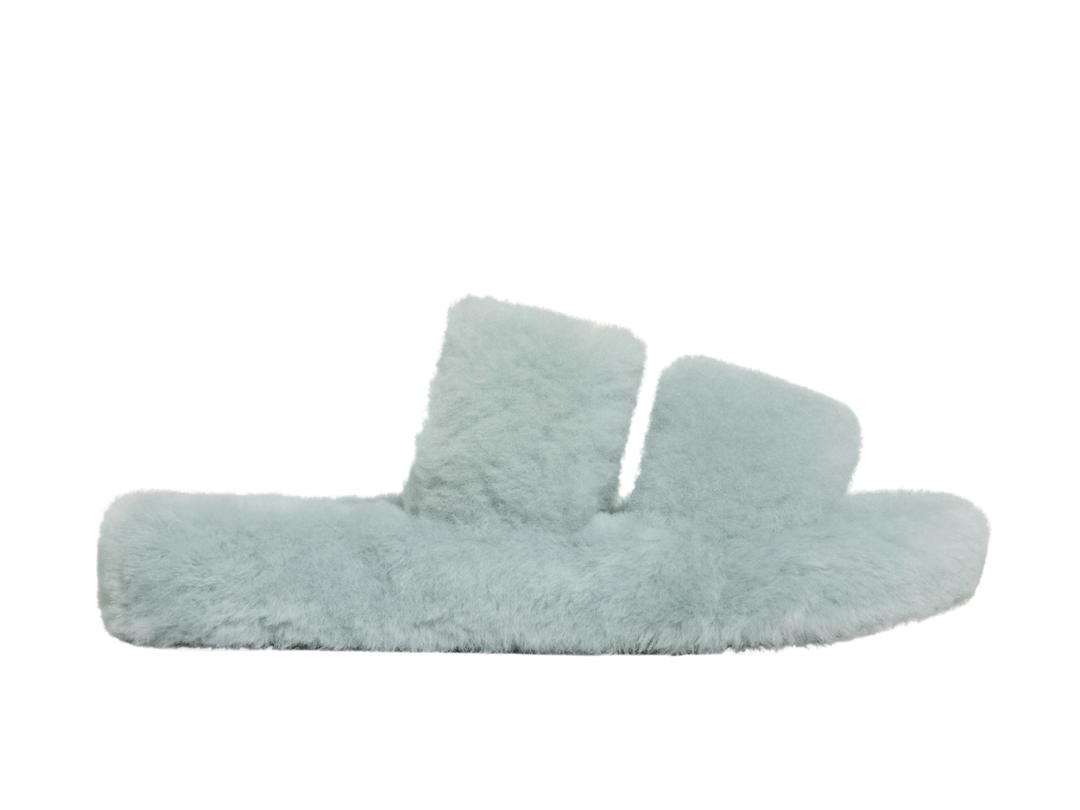 Celine Celine Fur Slides Triomphe In Shearling