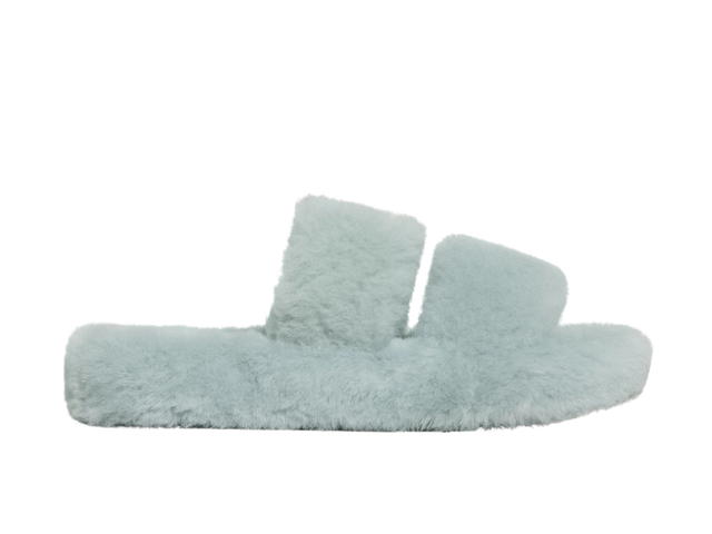 Celine Celine Fur Slides Triomphe In Shearling - view 1