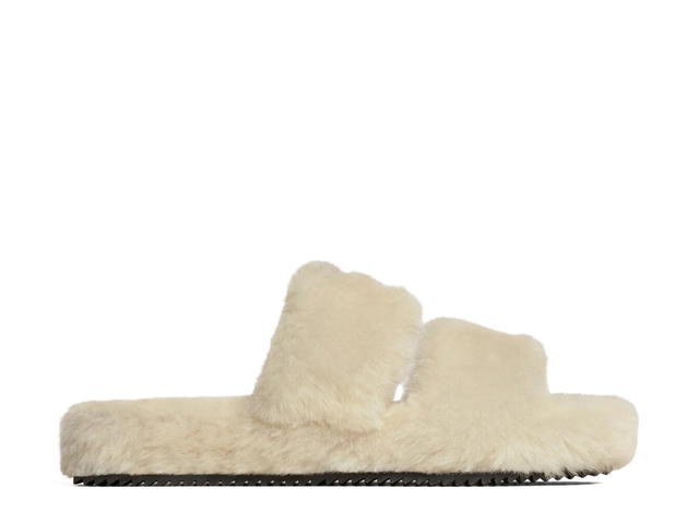 Celine Celine Fur Slides Triomphe In Shearling Beige Nude - view 1