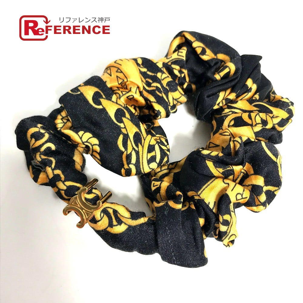 Celine CELINE hair accessories hair elastic Chainpattern Triomphe Scrunchie