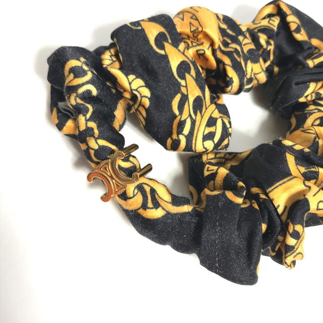 Celine CELINE hair accessories hair elastic Chainpattern Triomphe Scrunchie - view 4