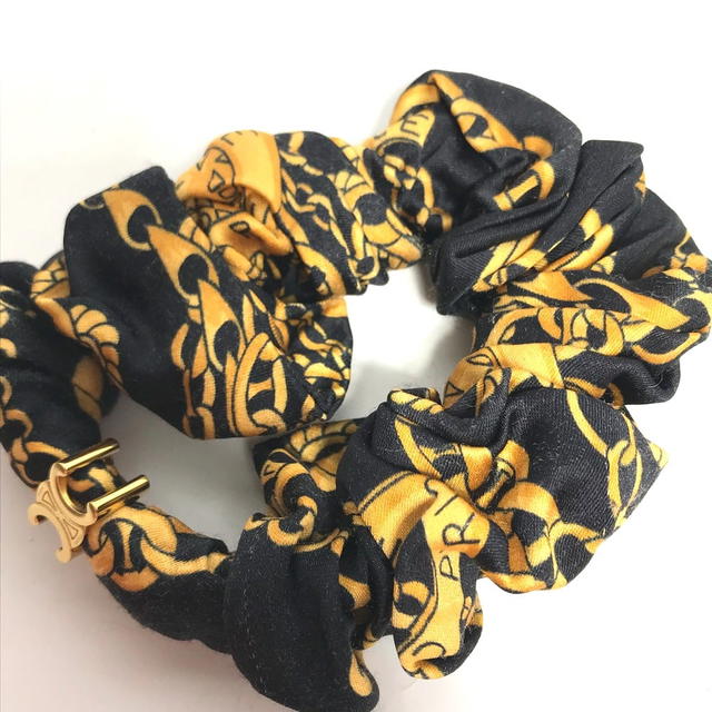 Celine CELINE hair accessories hair elastic Chainpattern Triomphe Scrunchie - view 5