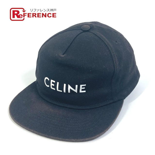 Celine CELINE Hat logo cap Baseball cap cap cotton Black/White - view 1
