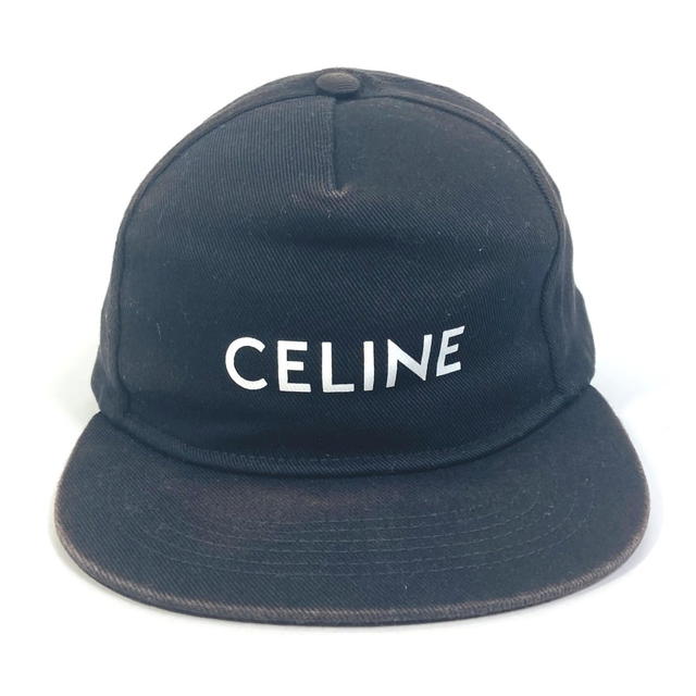 Celine CELINE Hat logo cap Baseball cap cap cotton Black/White - view 4