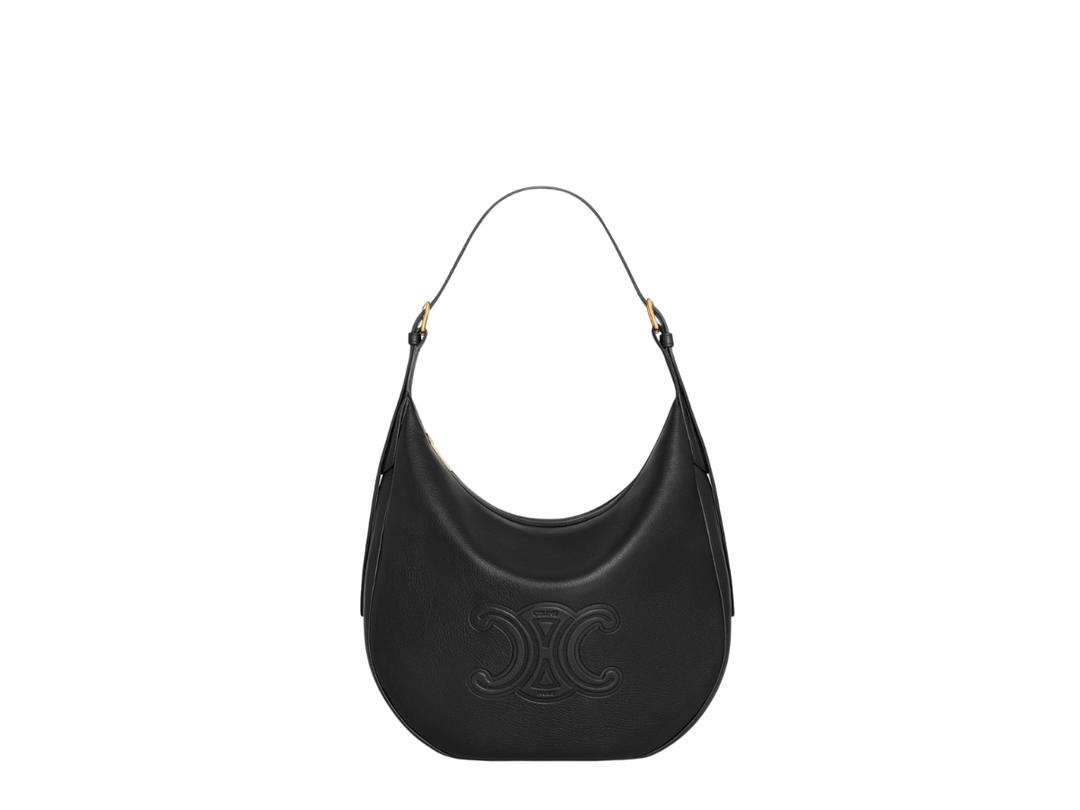 Celine Celine Heloise Bag In Supple Calfskin With Gold Finishing Black