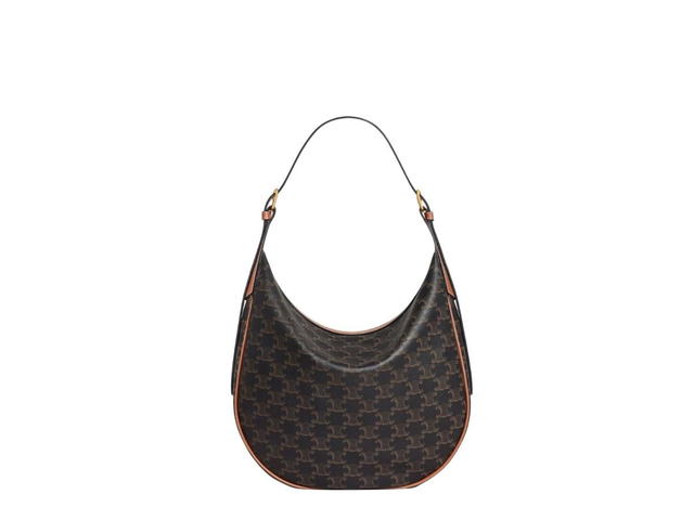Celine Celine Heloise Bag In Triomphe Canvas And Calfskin With Gold Finishing Tan - view 1