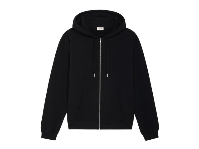 Celine Celine Hoodie In Cotton Fleece Black White - view 1