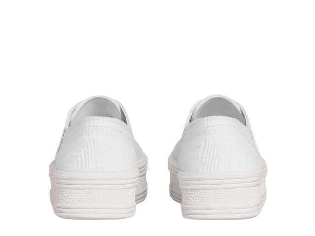 Celine Celine Jane Low Lace-Up Sneaker In Canvas And Calfskin Optic White (W) - view 3