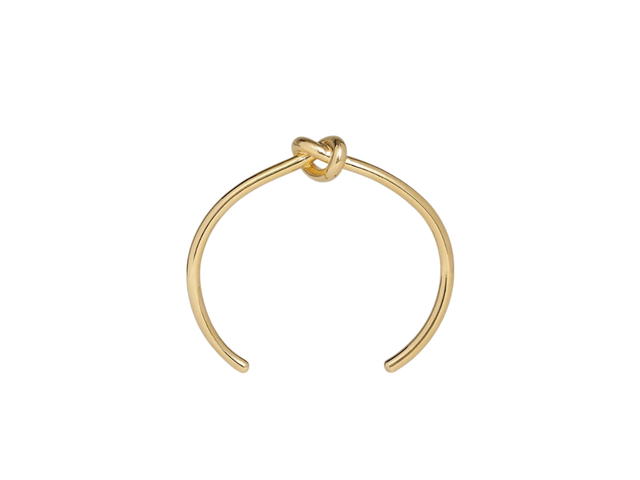 Celine Celine Knot Extra-Thin Bracelet In Brass With Gold Finish Gold - view 1
