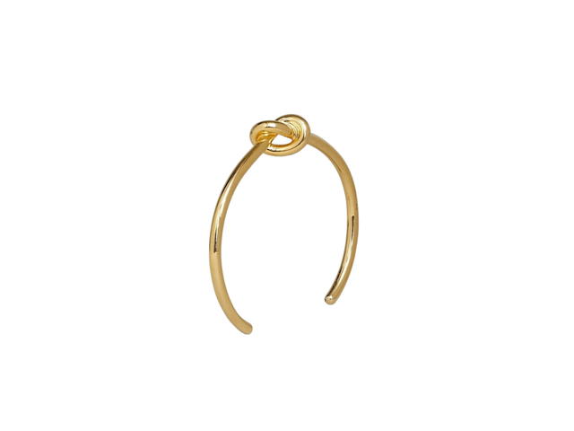 Celine Celine Knot Extra-Thin Bracelet In Brass With Gold Finish Gold - view 3