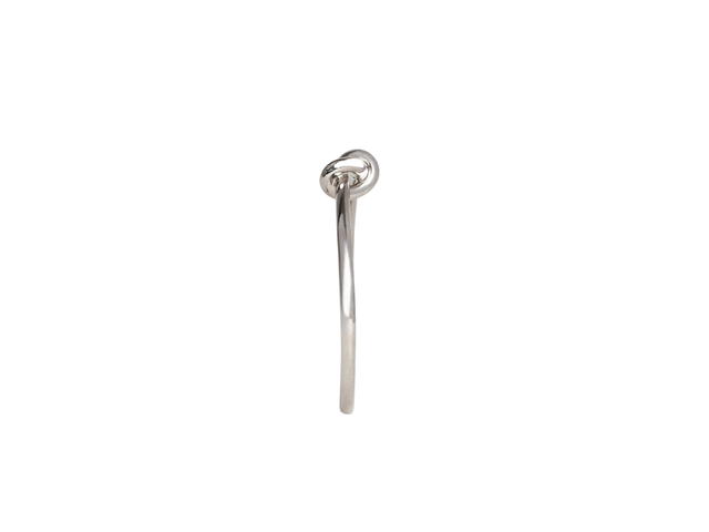 Celine Celine Knot Extra-Thin Bracelet In Brass With Rhodium Finish Silver - view 2