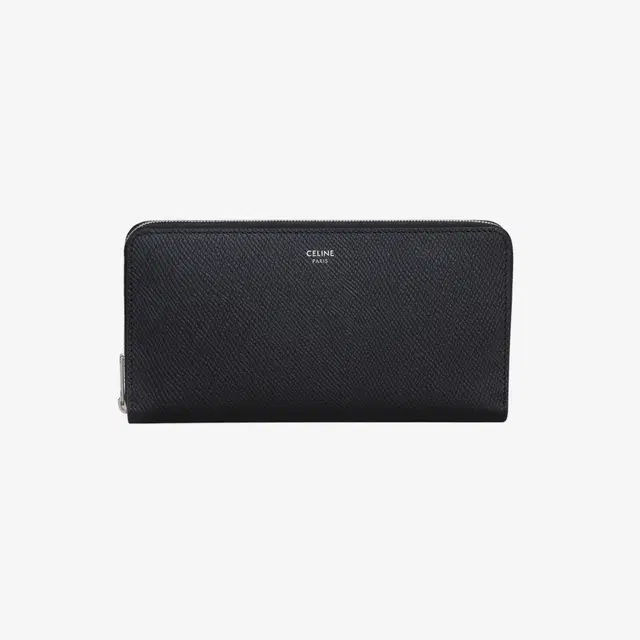 Celine Celine Large Zipped Wallet in Grained Calfskin Black - view 2
