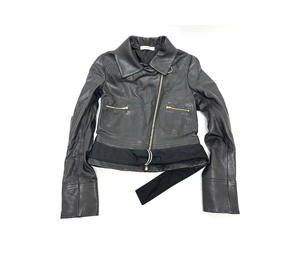 Buy CELINE Leather Jean Riders Jacket Leather / cotton Black at Sasom – Authentic and Ready to Ship