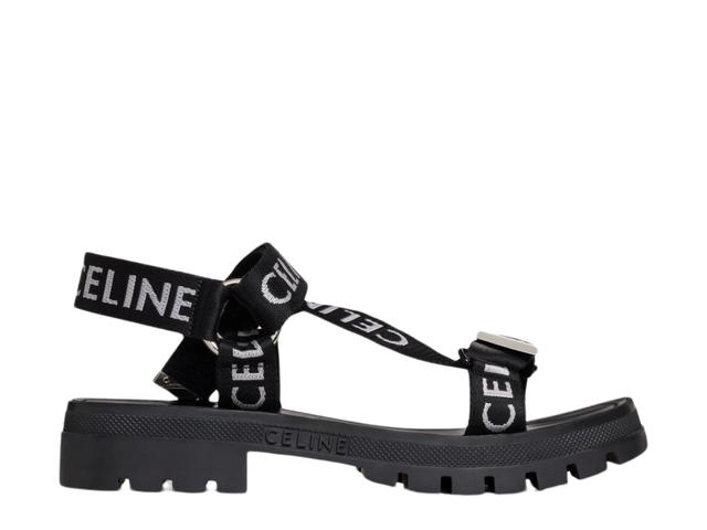 Celine Celine Leo Strappy Sandal In Celine Jacquard Black-White (W) - view 1