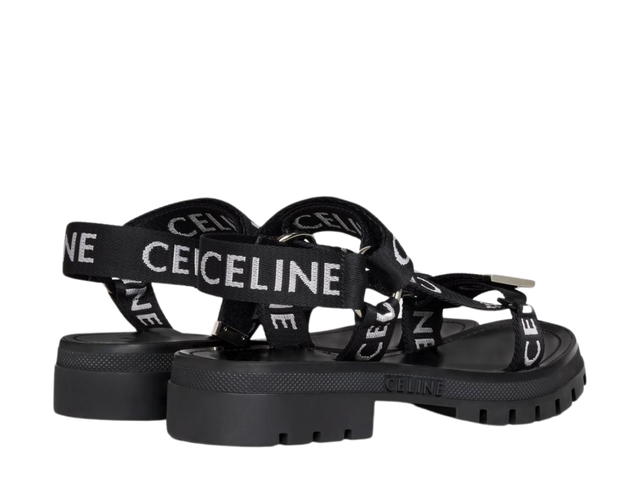 Celine Celine Leo Strappy Sandal In Celine Jacquard Black-White (W) - view 3