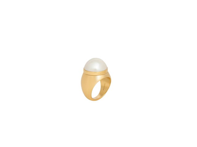 Celine Celine Les Perles Celine Ring In Resin Pearls And Brass With Gold Finish Gold Ivory - view 2