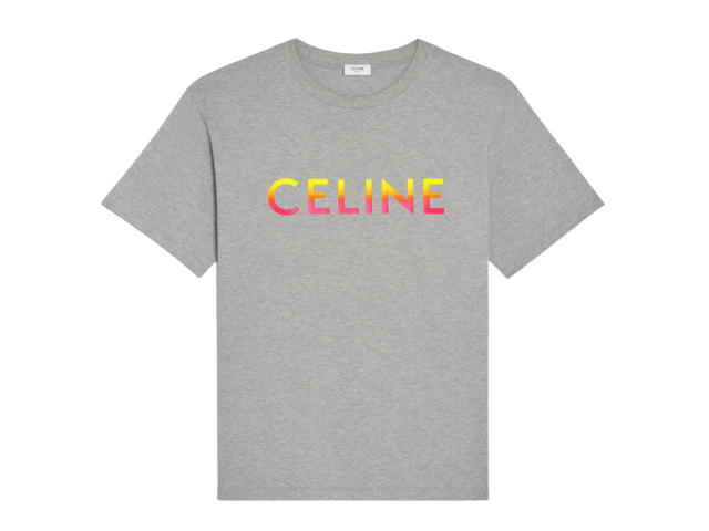 Celine Celine Loose Celine T-Shirt In Cotton Jersey GREY MELANGE - view 1