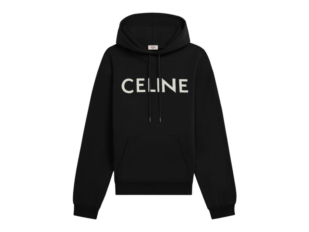 Celine Celine Loose Sweatshirt In Cotton Black White