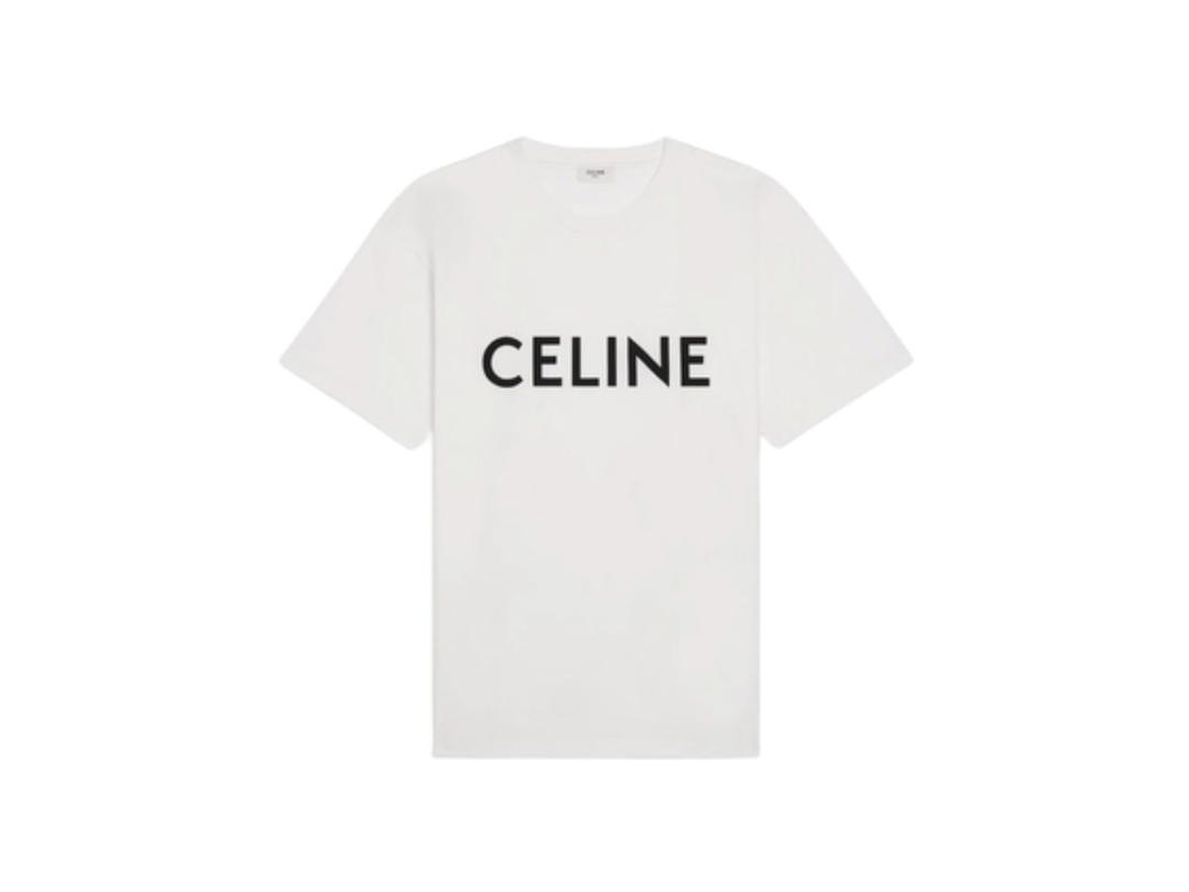Celine Celine Loose T-shirt Cotton Jersey Ecru Black