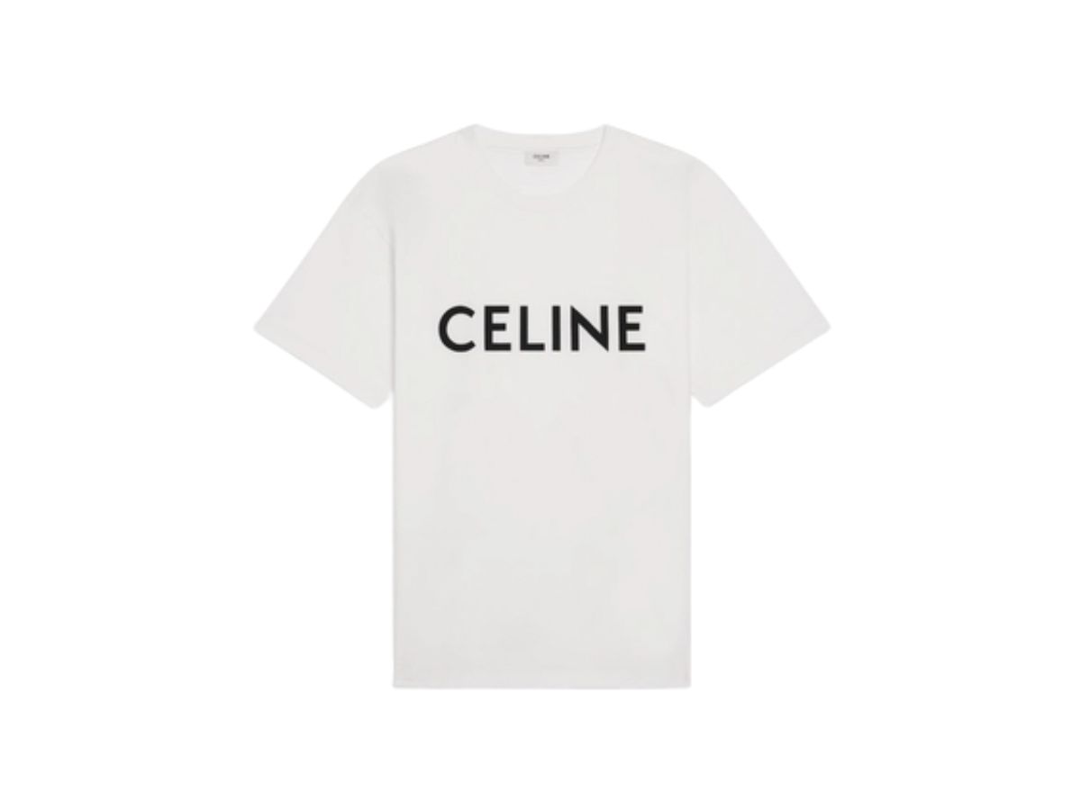 Celine Celine Loose T-shirt Cotton Jersey Ecru Black