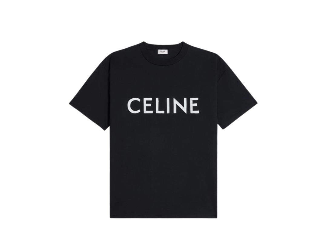 Celine Celine Loose T-Shirt In Cotton Jersey Black White