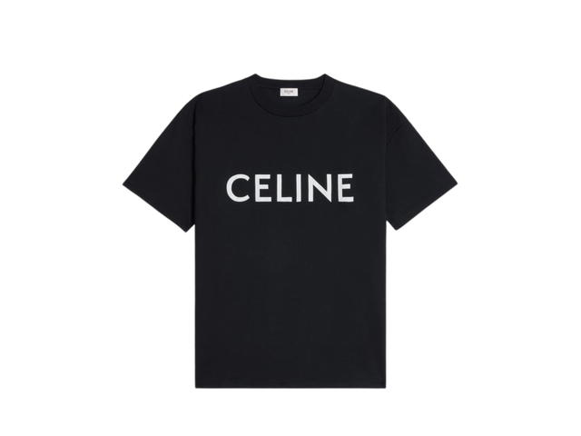Celine Celine Loose T-Shirt In Cotton Jersey Black White - view 1