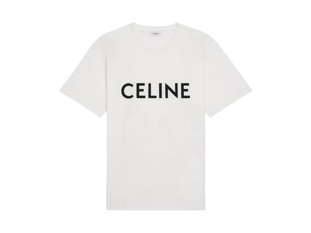 Celine Celine Loose T-Shirt In Cotton Jersey Chalk-Black - view 1