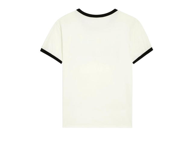 Celine Celine Loose T-Shirt In Cotton Jersey Dirty White Black - view 2