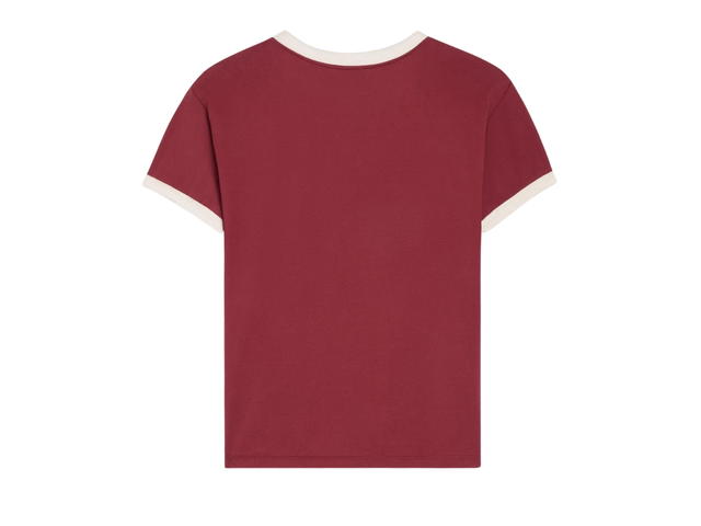 Celine Celine Loose T-Shirt In Cotton Jersey Red Grape Off White - view 2