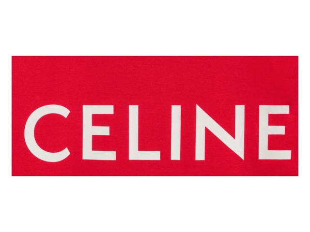 Celine CELINE LOOSE T-SHIRT IN COTTON RED / WHITE - view 3