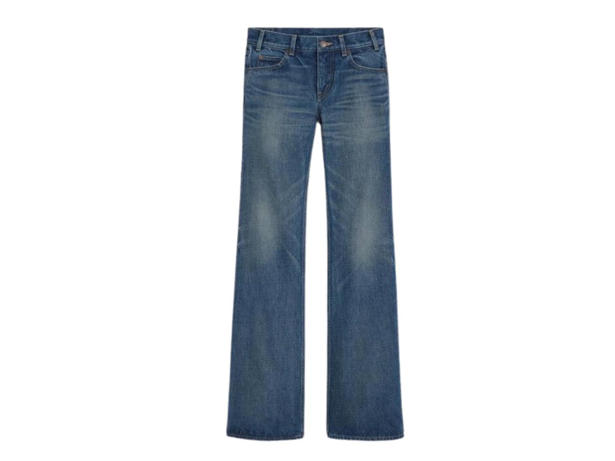 Celine Celine Low Flare Jeans In Dark Union Wash Denim Dark Union Wash