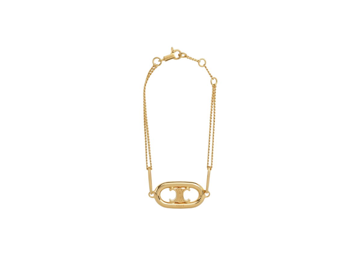 Celine Celine Triomphe Bracelet In Brass With Gold Finish Gold