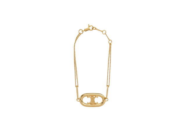Celine Celine Triomphe Bracelet In Brass With Gold Finish Gold - view 1