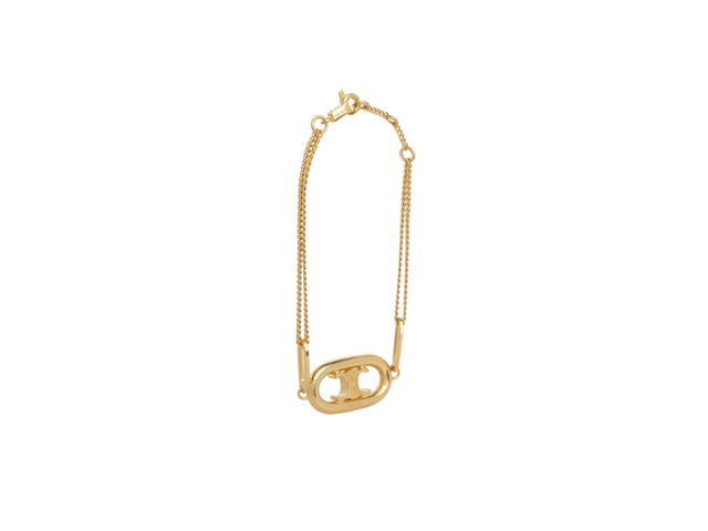 Celine Celine Triomphe Bracelet In Brass With Gold Finish Gold - view 2