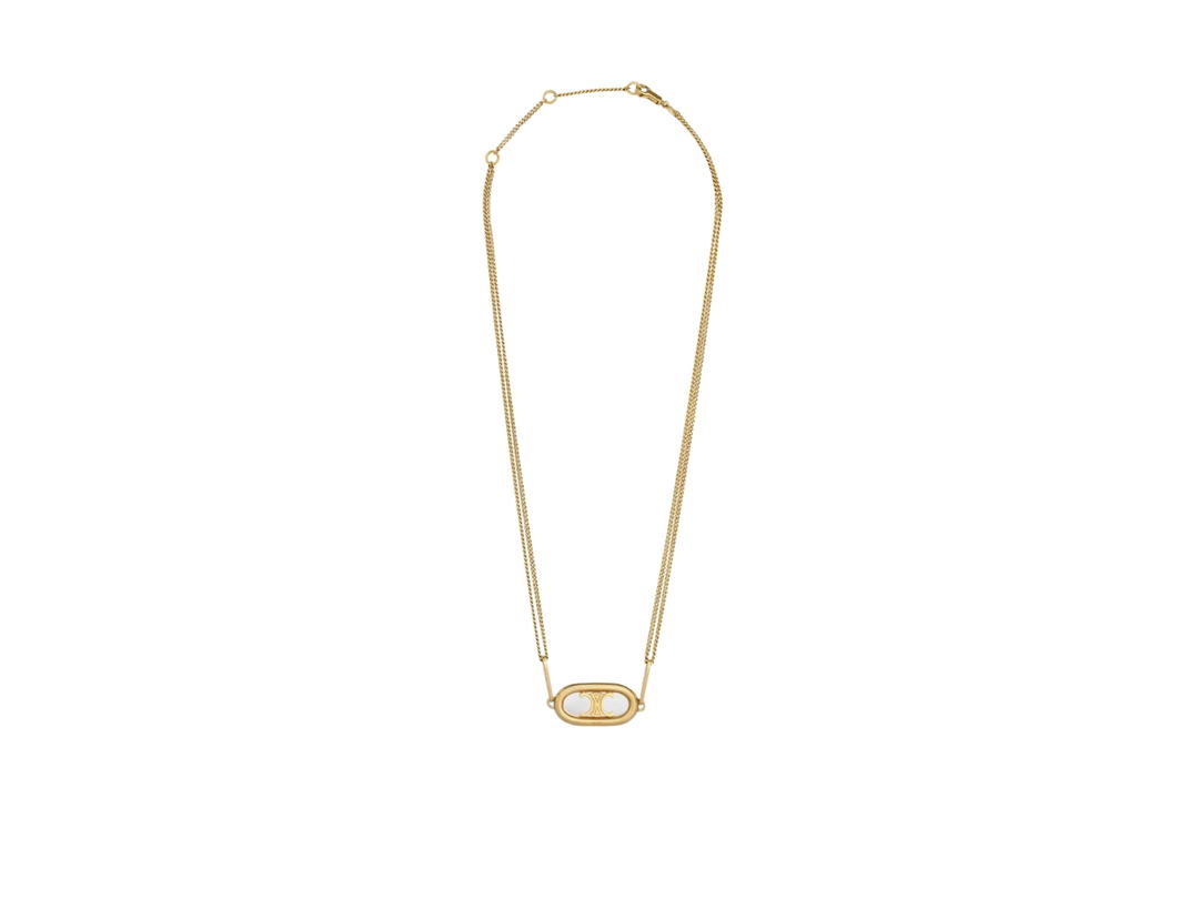 Celine Celine Triomphe Necklace In Gold Brass Gold