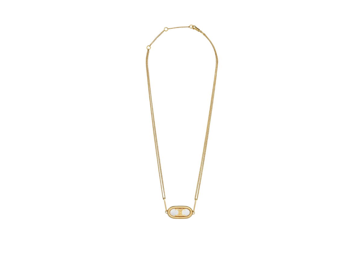 Celine Celine Triomphe Necklace In Gold Brass Gold