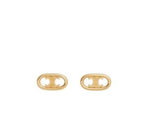 Buy Celine Maillon Triomphe Studs In Yellow Gold at Sasom – Authentic and Ready to Ship