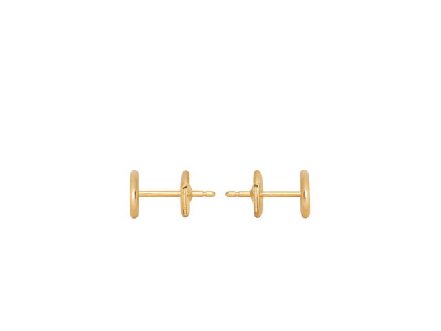 Celine Celine Maillon Triomphe Studs In Yellow Gold - view 3