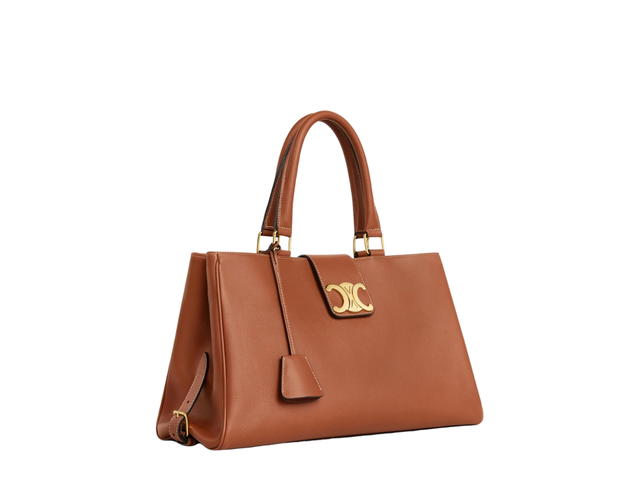 Celine Celine Medium Appoline Bag In Supple Calfskin With Gold Finishing Tan - view 3