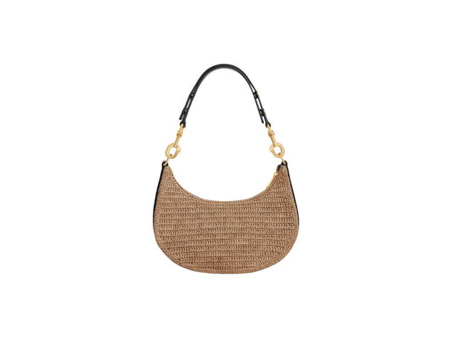 Celine Celine Medium Ava Strap Bag In Textile With Celine All-Over And Calfskin Natural Black - view 2