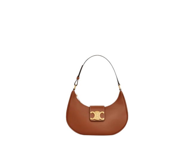 Celine Celine Medium Ava Triomphe Bag In Smooth Calfskin Leather With Gold Finishing Hardware Tan - view 1