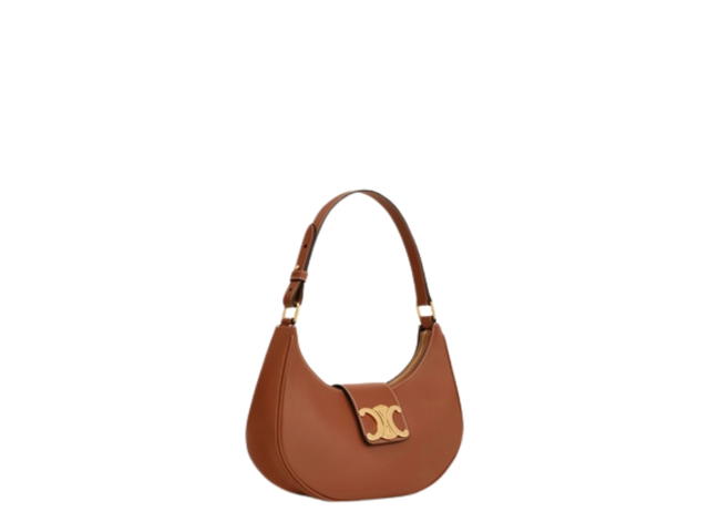 Celine Celine Medium Ava Triomphe Bag In Smooth Calfskin Leather With Gold Finishing Hardware Tan - view 2