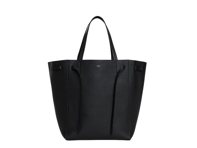 Celine Celine Medium Cabas Phantom In Soft Grained Calfskin Black - view 1