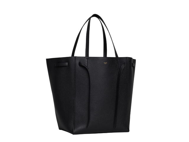 Celine Celine Medium Cabas Phantom In Soft Grained Calfskin Black - view 3