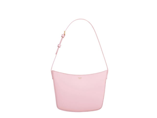 Celine Celine Medium Celine Croque Bag In Shiny Calfskin With Gold Finishing Pink - view 1
