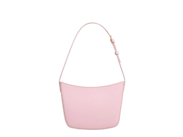 Celine Celine Medium Celine Croque Bag In Shiny Calfskin With Gold Finishing Pink - view 2